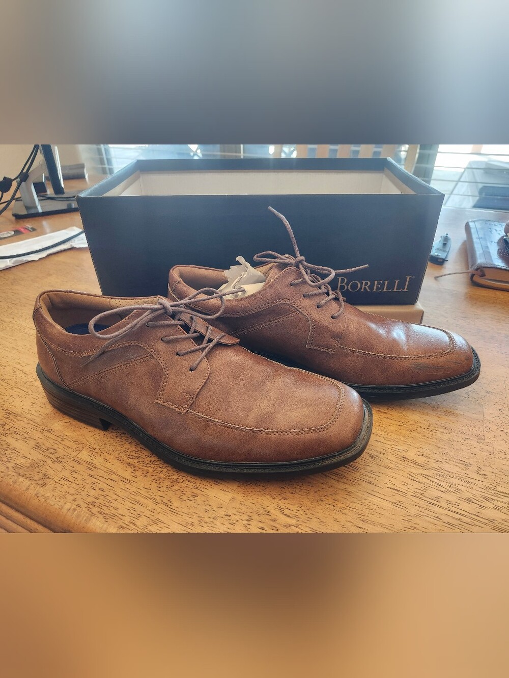 Brown Leather Lace-Up Men’s Dress Shoes